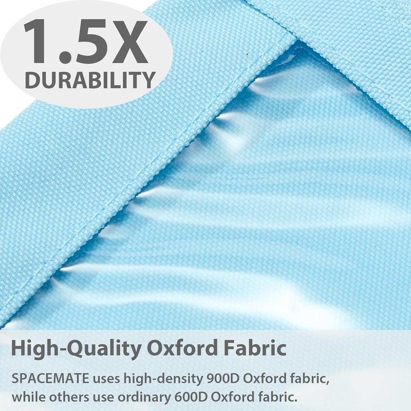 SPACEMATE Binder Pencil Pouch Case Box Bag for 3 Ring Binder School Supplies Girls Boys Kids, Clear Preppy Stuff Large Aesthetic Pen Organizer, Back to College Stationary, 1 Pack, Sky Blue - Image 3